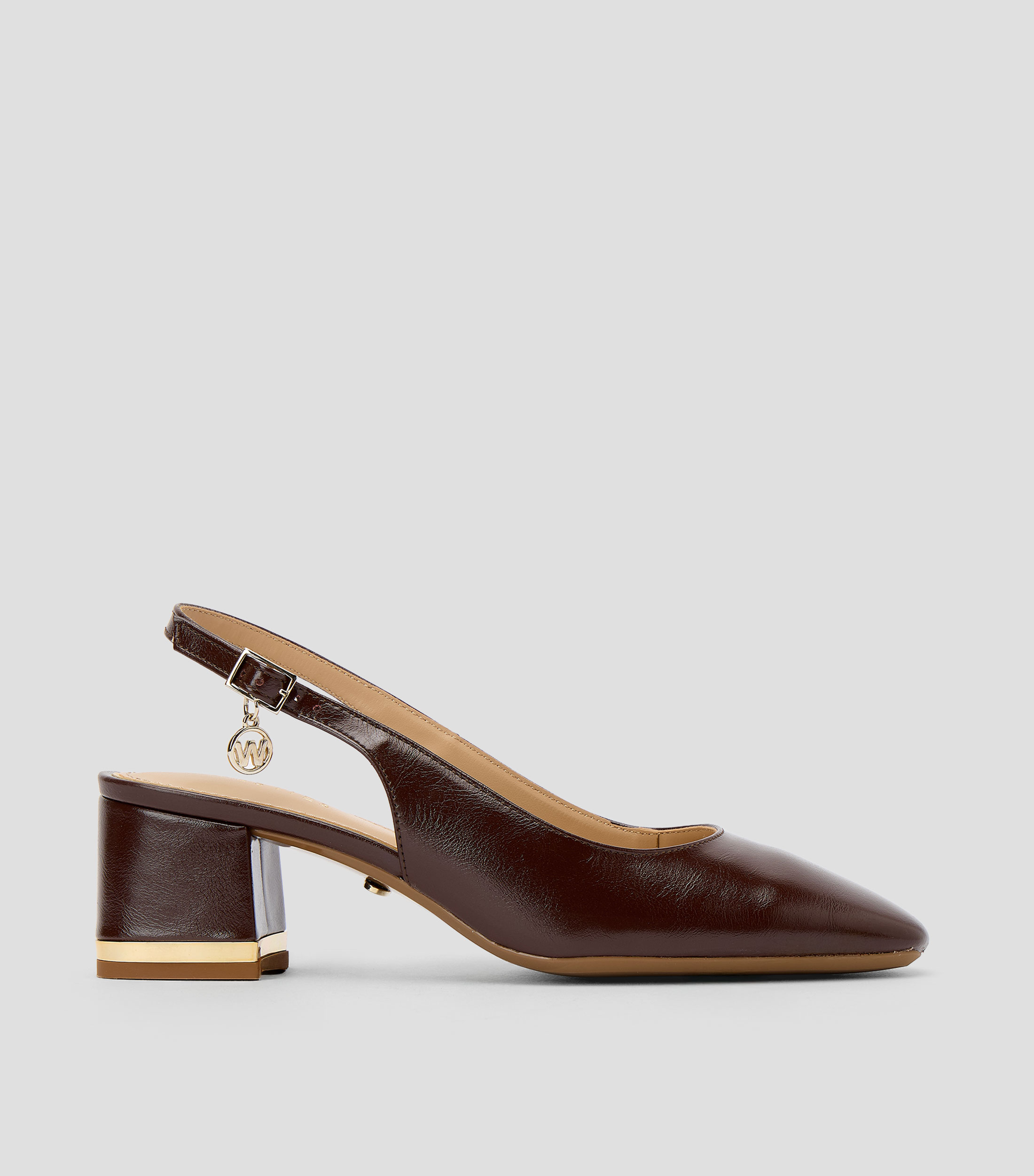 Zapatillas de tacón mediano ancho Mujer